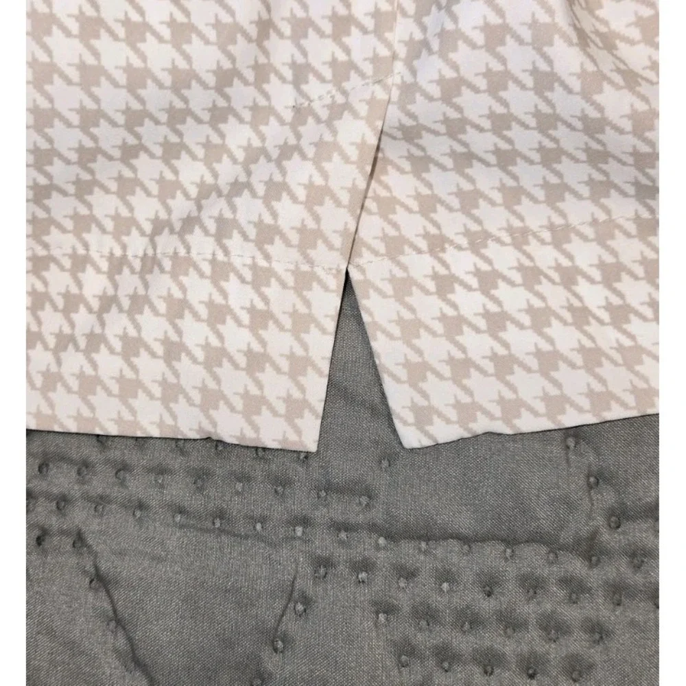 Nike Golf Fit Dry Tan White Houndstooth Shorts‎ Womens 14 Performance Swoosh